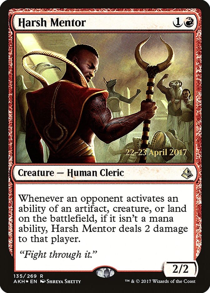 Harsh Mentor [Amonkhet Prerelease Promos] Magic: The Gathering
