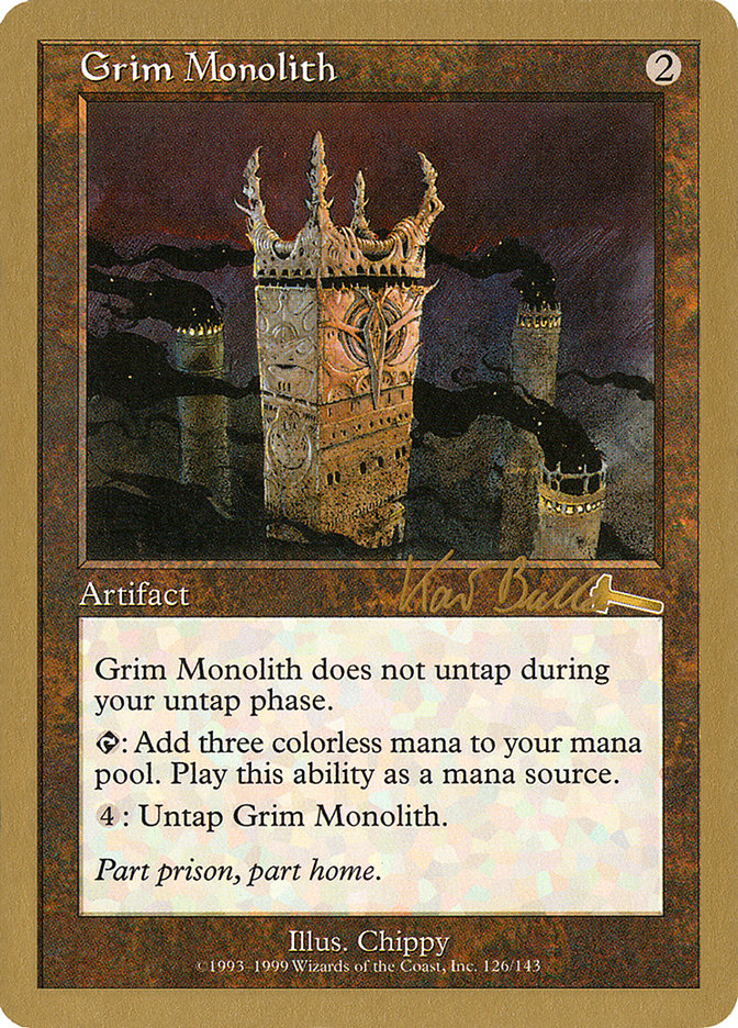 Grim Monolith (Kai Budde) [World Championship Decks 1999] Magic: The Gathering