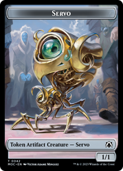 Feather // Servo Double-Sided Token [March of the Machine Commander Tokens] Magic: The Gathering