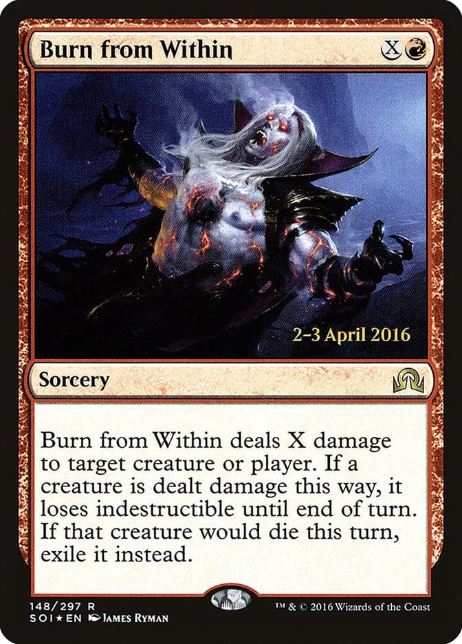 Burn from Within [Shadows over Innistrad Prerelease Promos] Magic: The Gathering