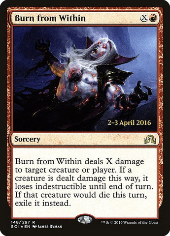 Burn from Within [Shadows over Innistrad Prerelease Promos] Magic: The Gathering