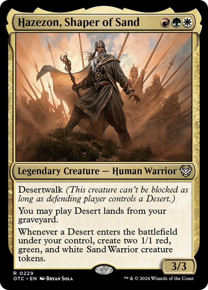 Hazezon, Shaper of Sand [Outlaws of Thunder Junction Commander] Magic: The Gathering