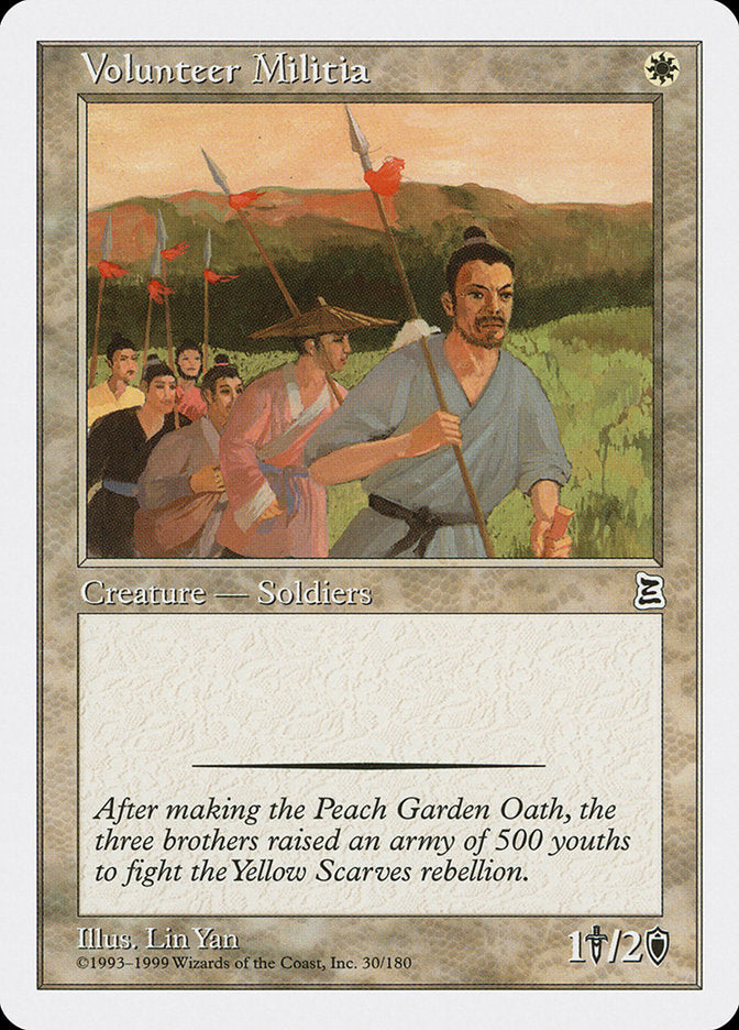 Volunteer Militia [Portal Three Kingdoms] Magic: The Gathering
