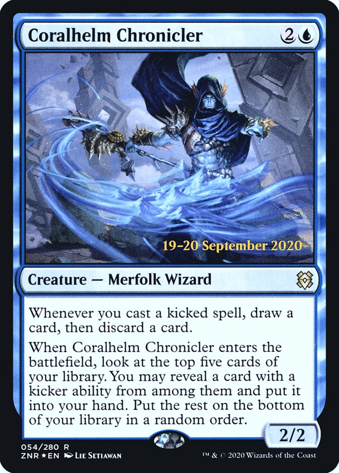 Coralhelm Chronicler [Zendikar Rising Prerelease Promos] Magic: The Gathering