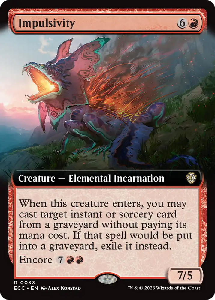 Impulsivity (Extended Art) [Lorwyn Eclipsed Commander] Magic: The Gathering