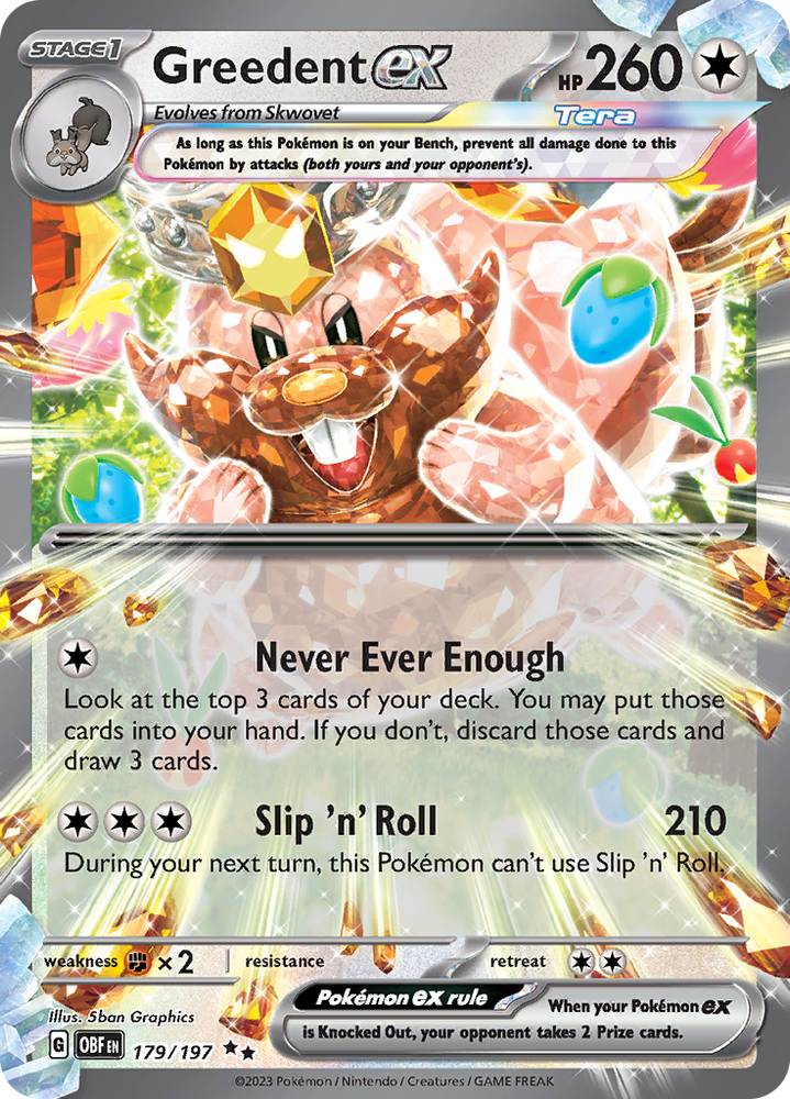 Greedent ex (179/197) [Scarlet & Violet: Obsidian Flames] Pokémon