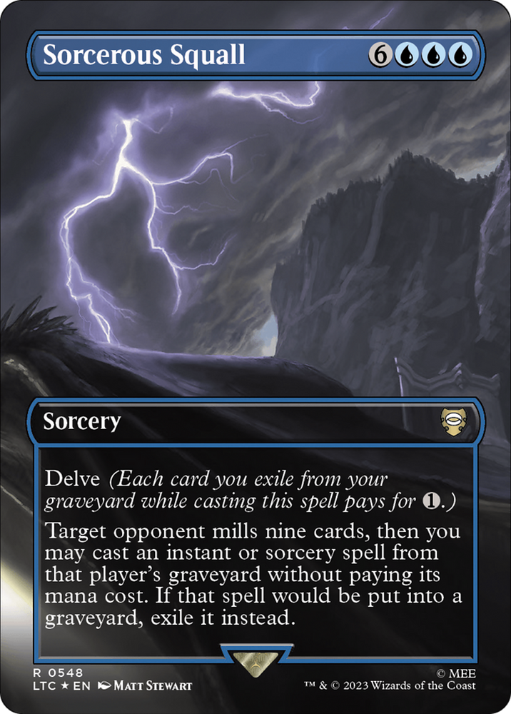 Sorcerous Squall (Borderless) (Surge Foil) [The Lord of the Rings: Tales of Middle-Earth Commander] Magic: The Gathering