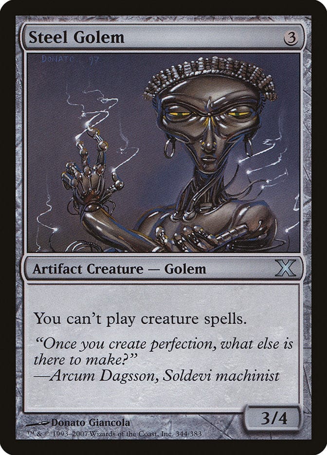 Steel Golem [Tenth Edition] Magic: The Gathering