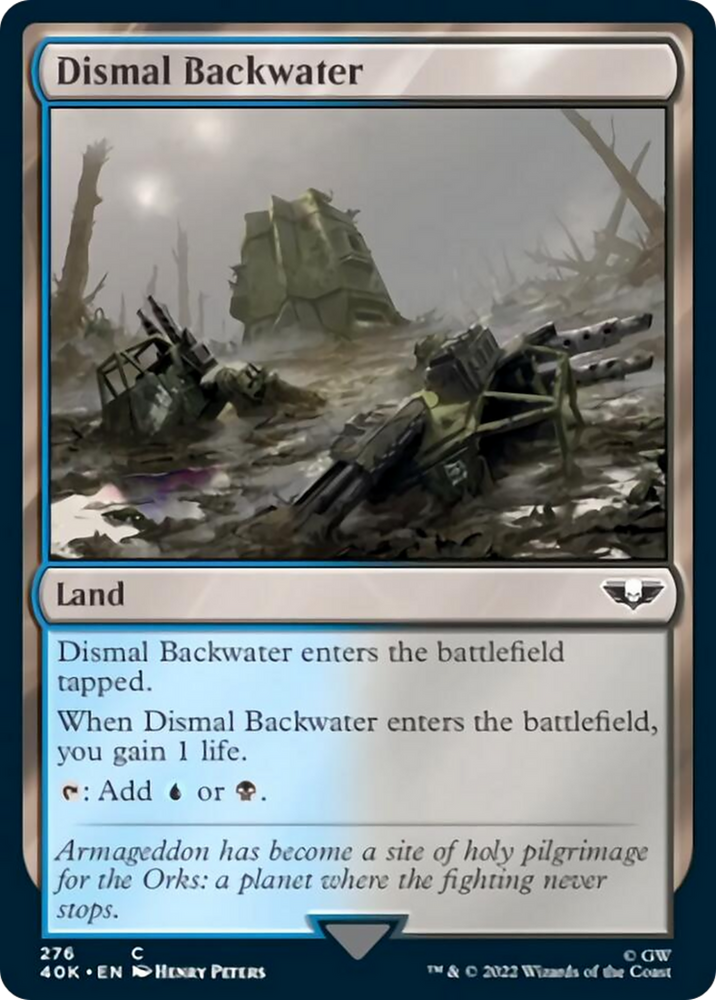 Dismal Backwater (Surge Foil) [Warhammer 40,000] Magic: The Gathering