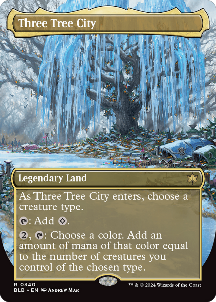 Three Tree City (Borderless) (0340) [Bloomburrow] Magic: The Gathering