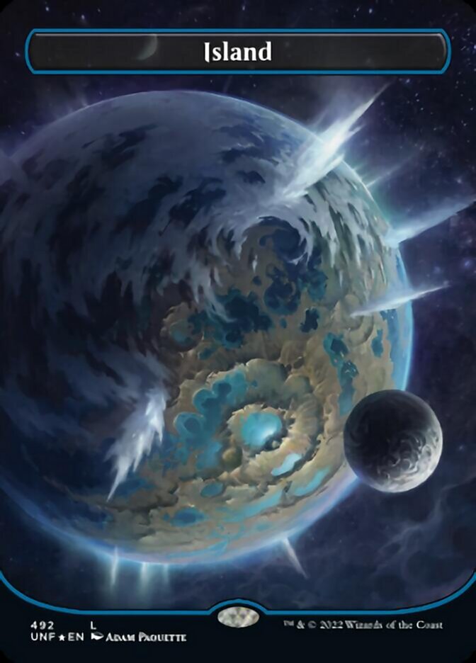Island (492) (Orbital Space-ic Land) (Galaxy Foil) [Unfinity] Magic: The Gathering