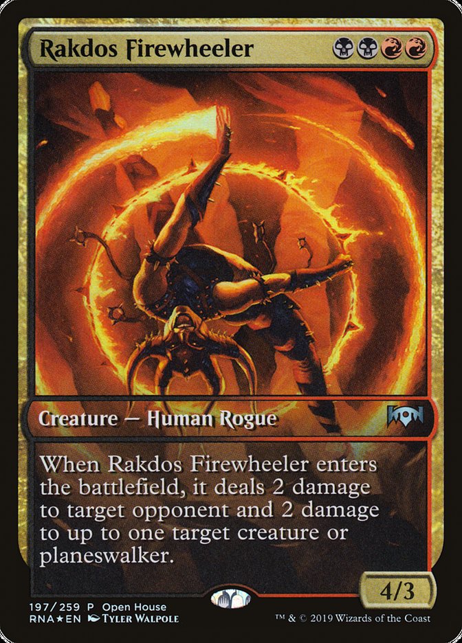 Rakdos Firewheeler (Open House) (Extended Art) [Ravnica Allegiance Promos] Magic: The Gathering
