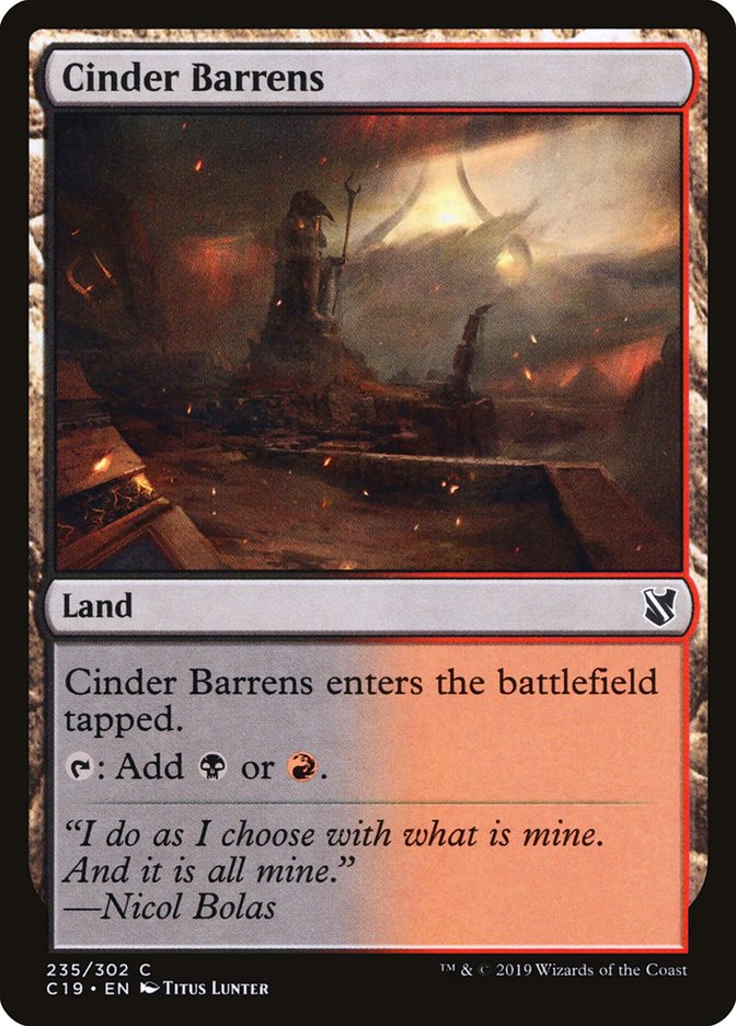 Cinder Barrens [Commander 2019] Magic: The Gathering