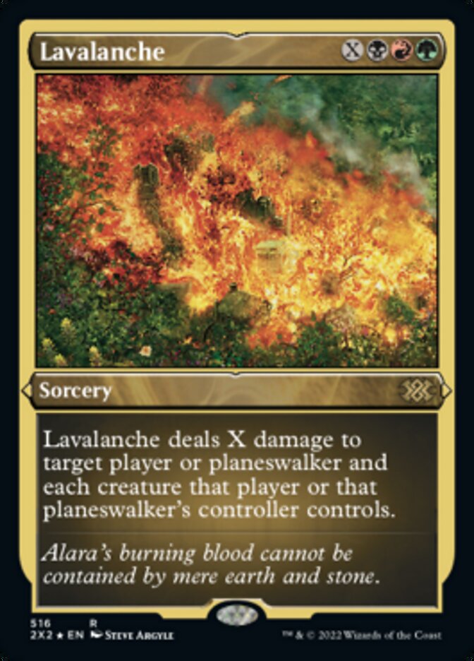 Lavalanche (Foil Etched) [Double Masters 2022] Magic: The Gathering