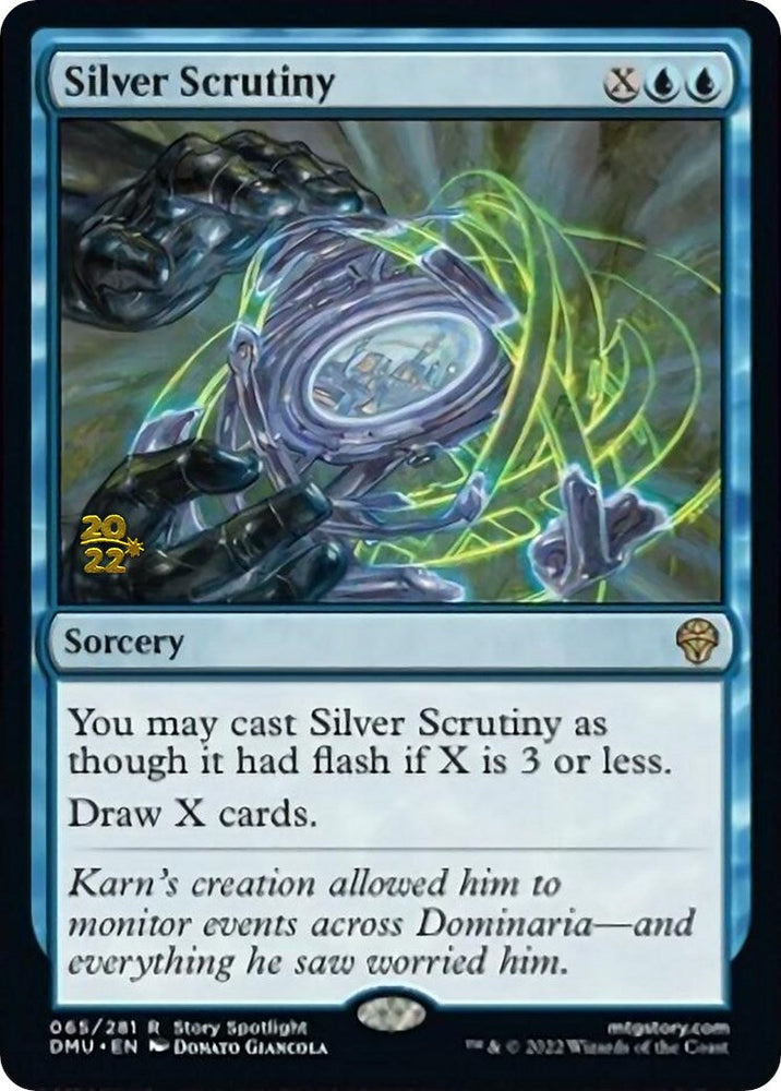 Silver Scrutiny [Dominaria United Prerelease Promos] Magic: The Gathering