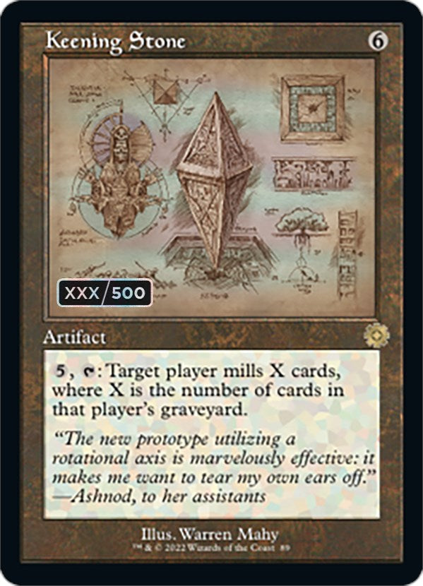 Keening Stone (Retro Schematic) (Serialized) [The Brothers' War Retro Artifacts] Magic: The Gathering