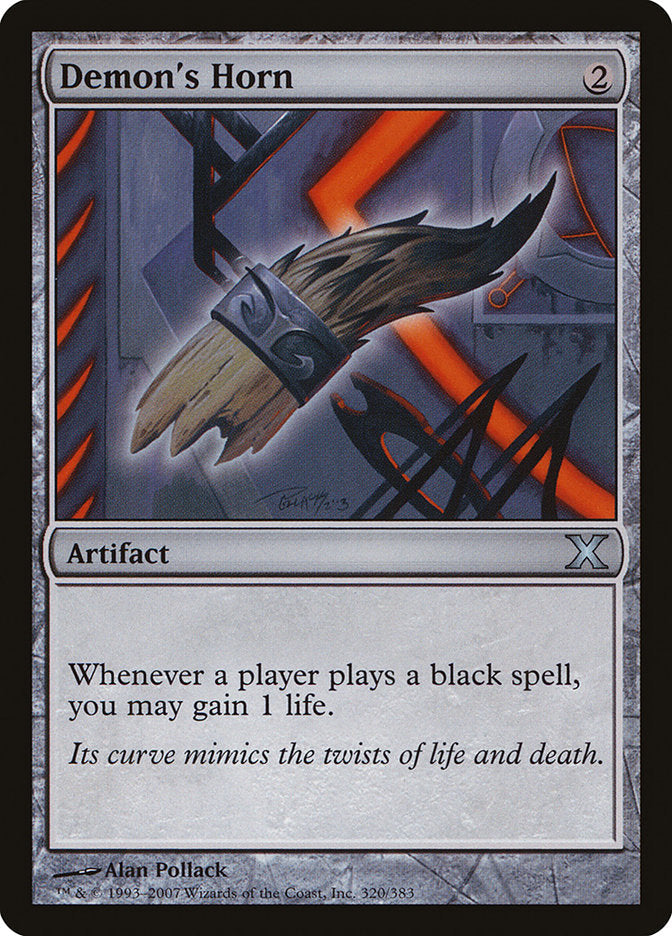 Demon's Horn [Tenth Edition] Magic: The Gathering