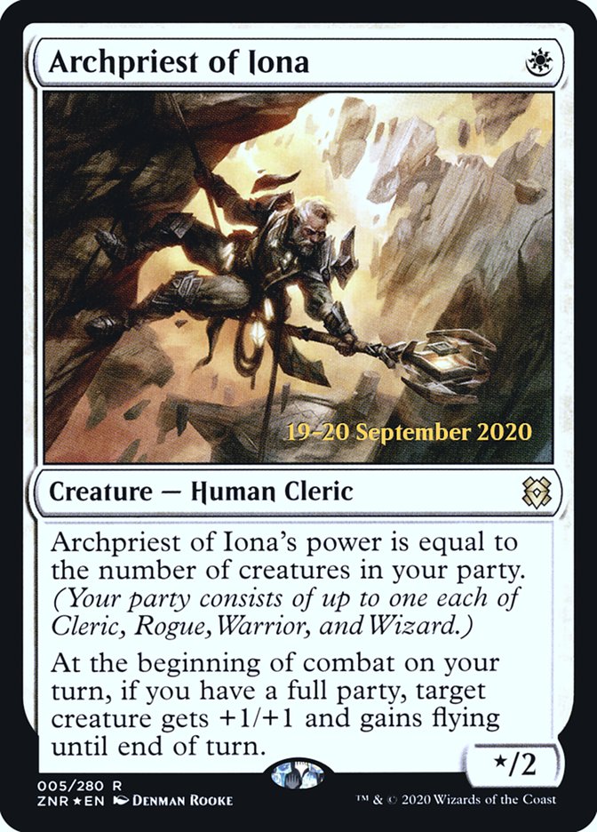 Archpriest of Iona [Zendikar Rising Prerelease Promos] Magic: The Gathering