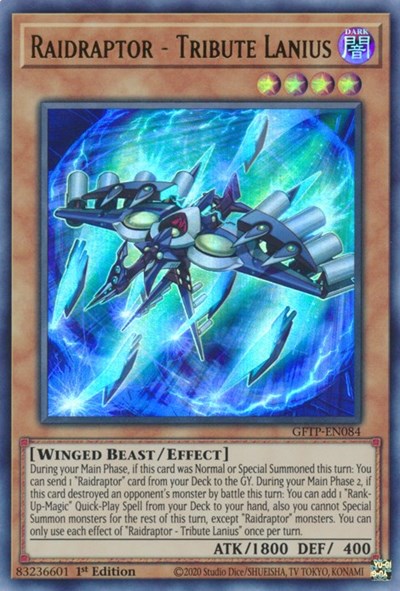 Raidraptor - Tribute Lanius [GFTP-EN084] Ultra Rare - Yugioh Cards For Your TCG Needs!