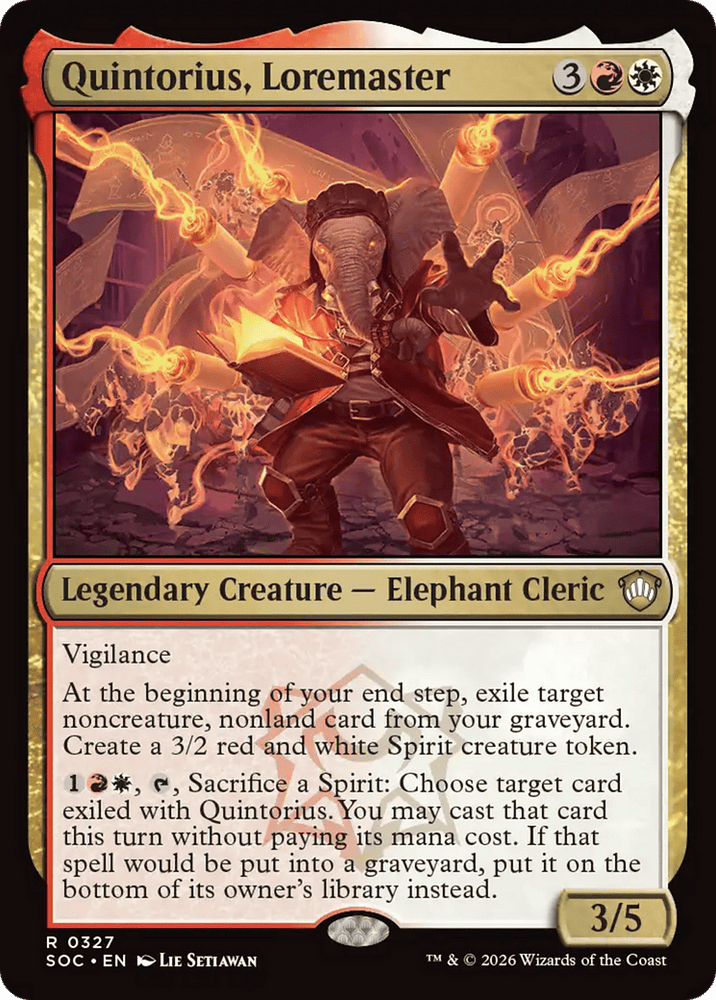 Quintorius, Loremaster [Secrets of Strixhaven Commander]