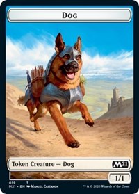 Dog // Saproling Double-Sided Token [Core Set 2021 Tokens] Magic: The Gathering