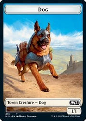 Dog // Saproling Double-Sided Token [Core Set 2021 Tokens] Magic: The Gathering