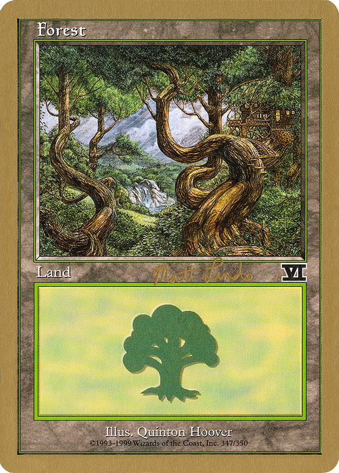 Forest (ml347b) (Matt Linde) [World Championship Decks 1999] Magic: The Gathering