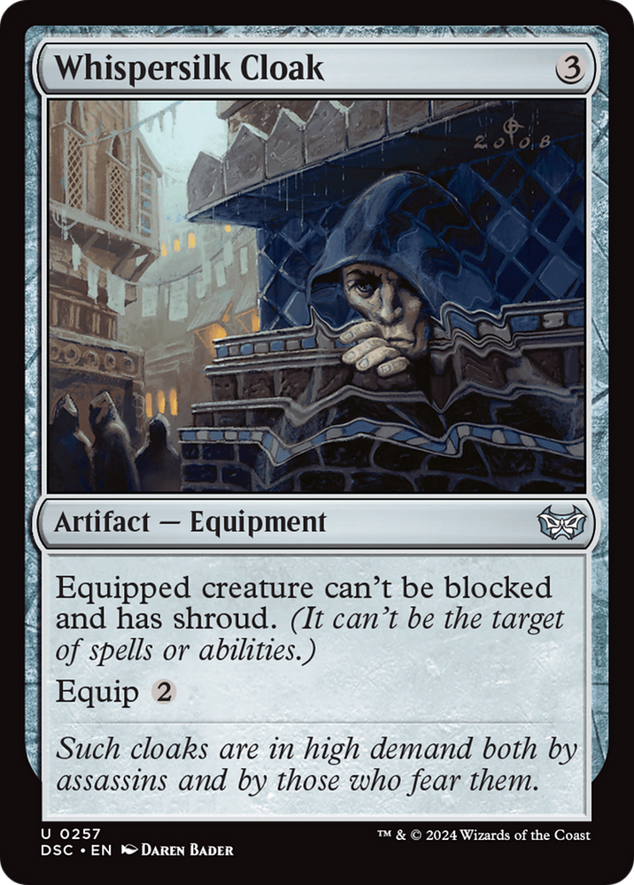 Whispersilk Cloak [Duskmourn: House of Horror Commander] Magic: The Gathering
