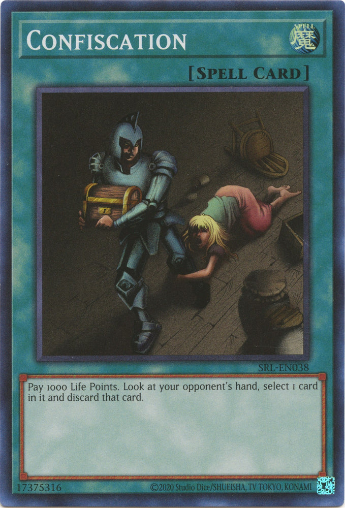 Confiscation (25th Anniversary) [SRL-EN038] Super Rare - Yugioh Cards For Your TCG Needs!