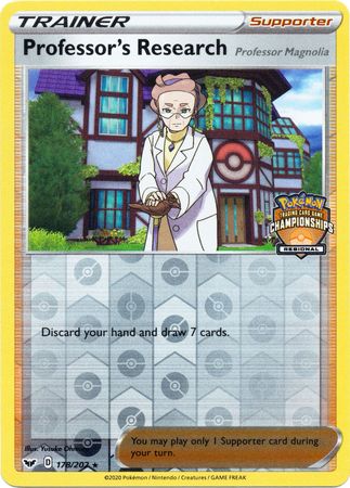 Professor's Research (178/202) (Regional Championship Promo) [Sword & Shield: Base Set] Pokémon