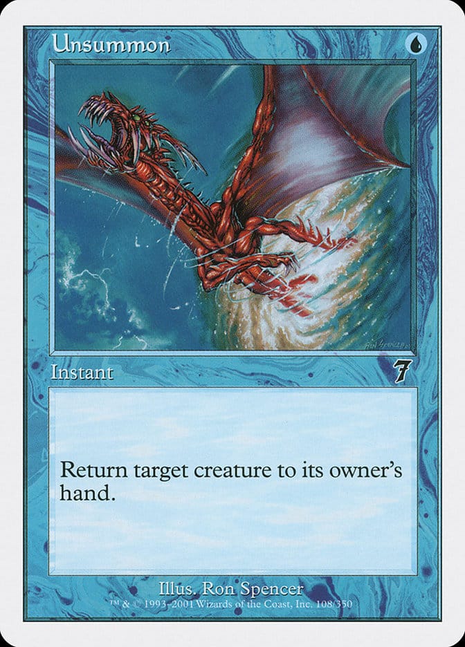 Unsummon [Seventh Edition] Magic: The Gathering