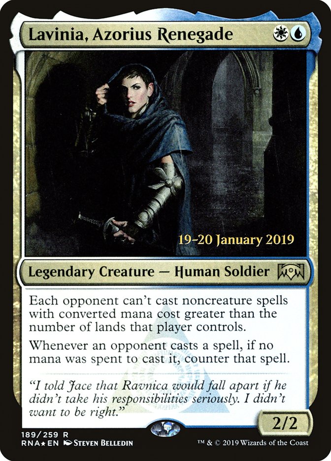 Lavinia, Azorius Renegade [Ravnica Allegiance Prerelease Promos] Magic: The Gathering