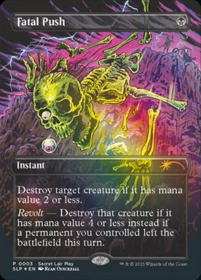 Fatal Push (Borderless) [Secret Lair Showdown] Magic: The Gathering
