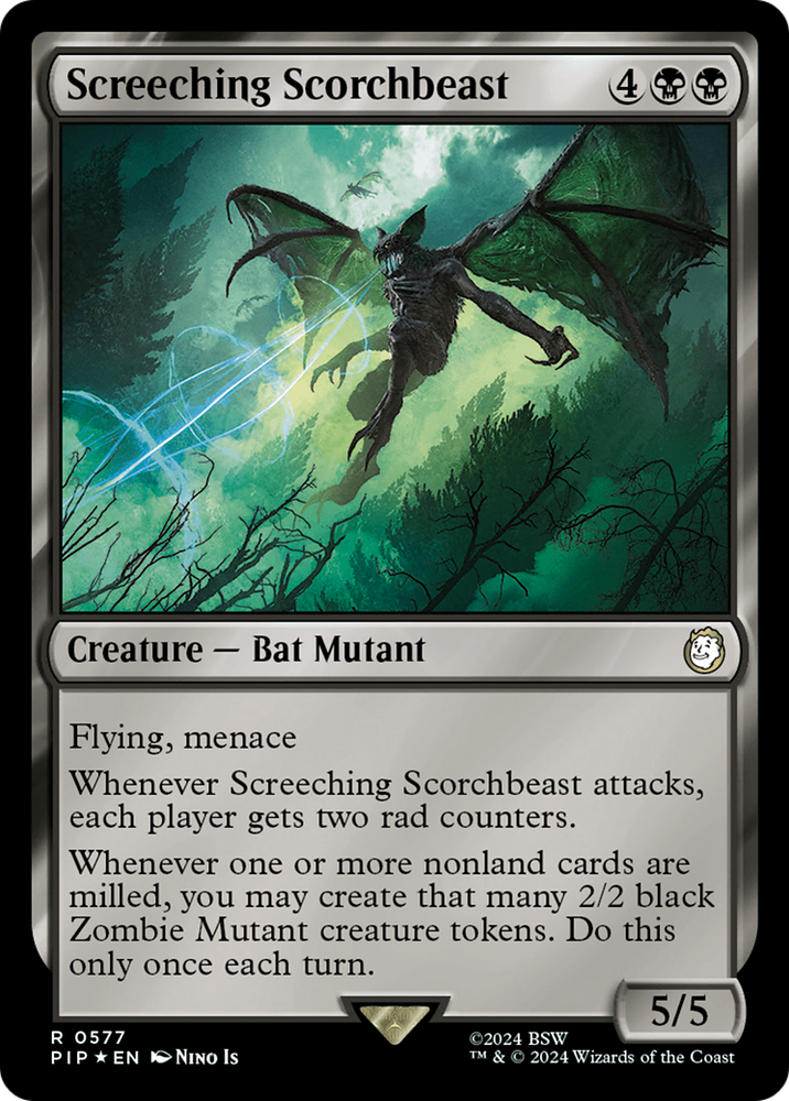 Screeching Scorchbeast (Surge Foil) [Fallout] Magic: The Gathering