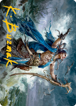 Lier, Disciple of the Drowned Art Card (Gold-Stamped Signature) [Innistrad: Midnight Hunt Art Series] Magic: The Gathering