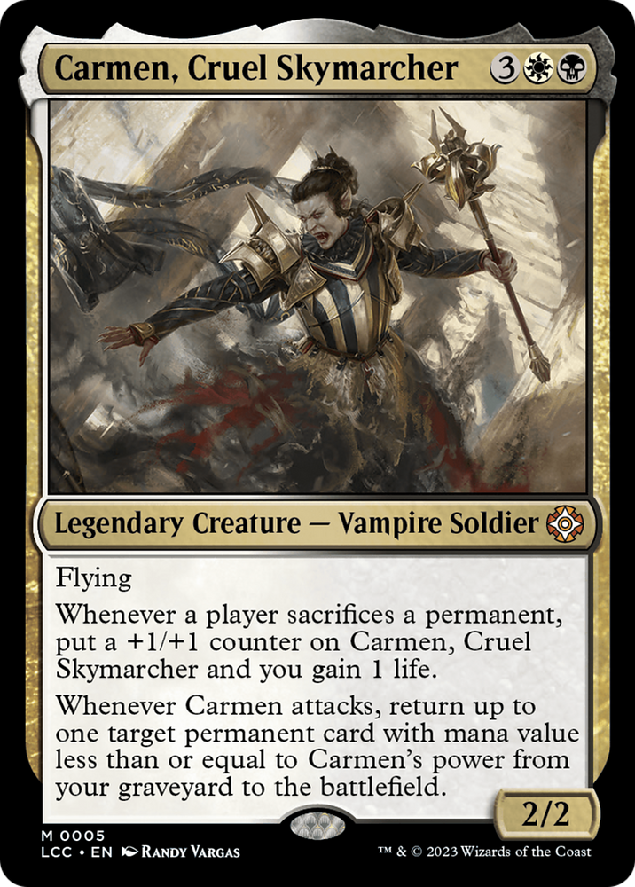 Carmen, Cruel Skymarcher [The Lost Caverns of Ixalan Commander] Magic: The Gathering