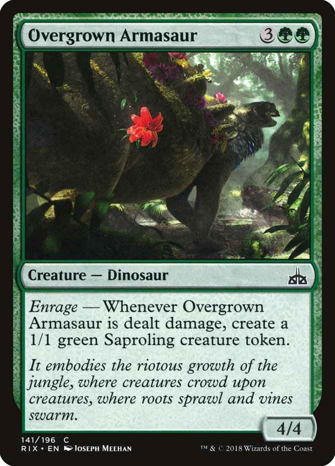 Overgrown Armasaur [Rivals of Ixalan] Magic: The Gathering