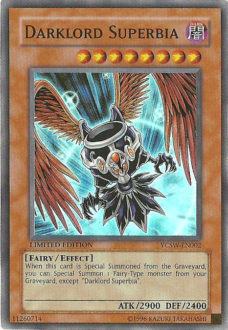 Darklord Superbia [YCSW-EN002] Super Rare Yu-Gi-Oh!