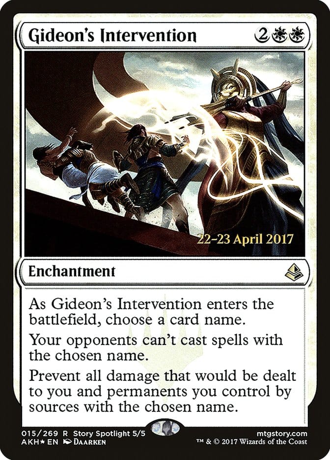 Gideon's Intervention [Amonkhet Prerelease Promos] Magic: The Gathering