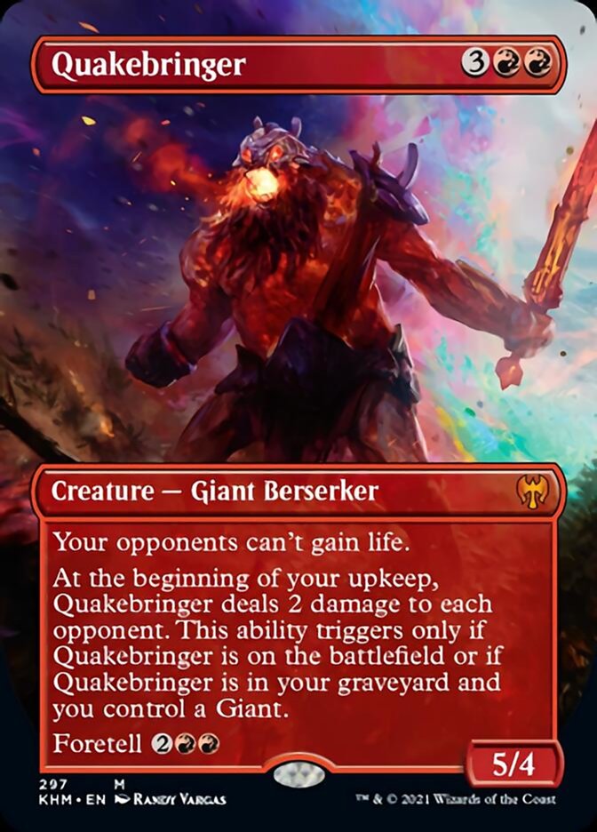Quakebringer (Borderless Alternate Art) [Kaldheim] Magic: The Gathering
