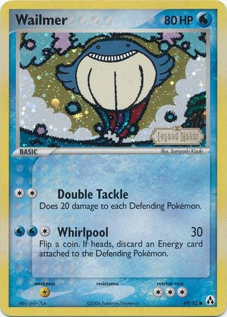 Wailmer (69/92) (Stamped) [EX: Legend Maker] Pokémon