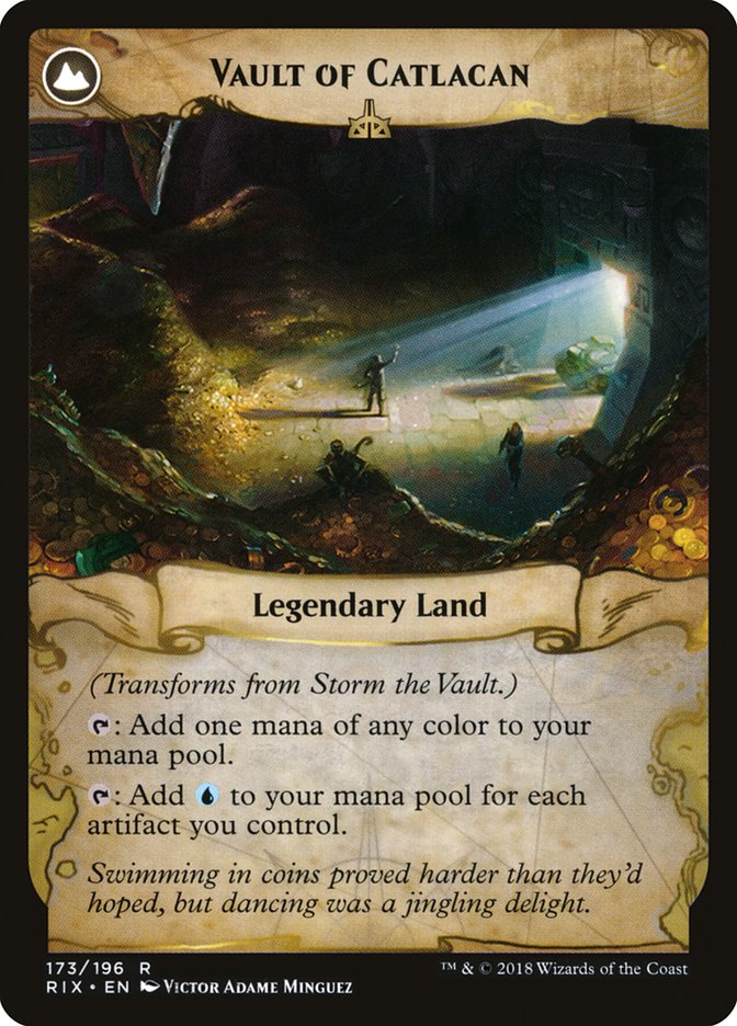 Storm the Vault // Vault of Catlacan [Rivals of Ixalan] Magic: The Gathering