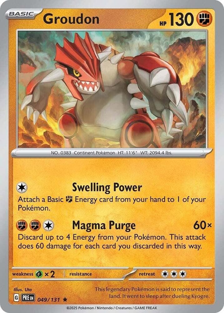Groudon (049/131) [Scarlet & Violet: Prismatic Evolutions] - Pokemon Cards For Your TCG Needs!