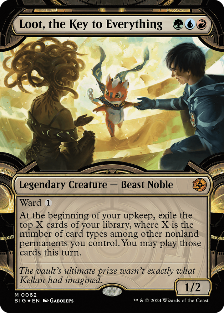 Loot, the Key to Everything (Showcase) (Raised Foil) [Outlaws of Thunder Junction: The Big Score] Magic: The Gathering