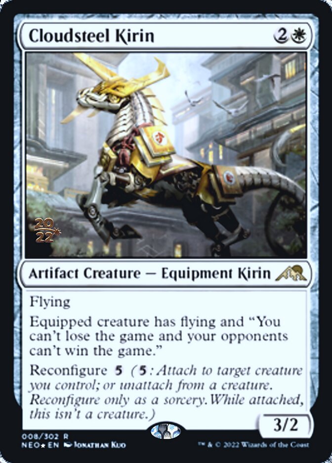 Cloudsteel Kirin [Kamigawa: Neon Dynasty Prerelease Promos] Magic: The Gathering