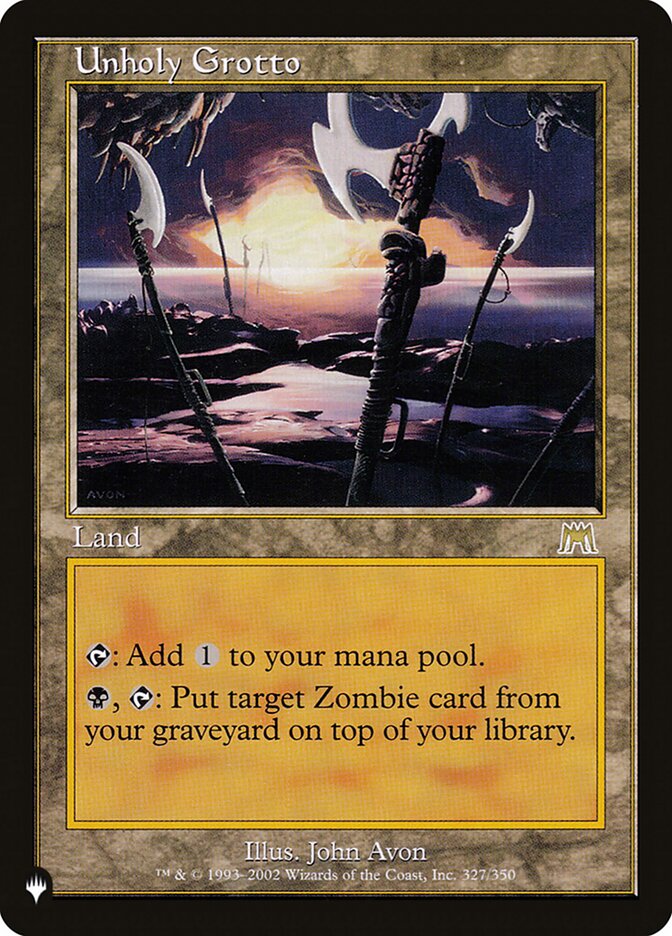 Unholy Grotto [The List] Magic: The Gathering