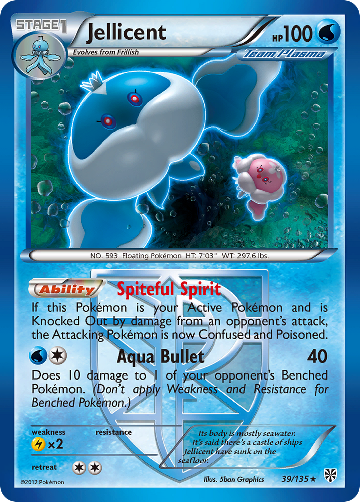 Jellicent (39/135) [Black & White: Plasma Storm] Pokémon