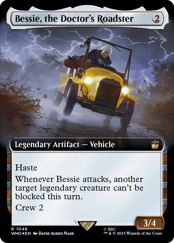 Bessie, the Doctor's Roadster (Extended Art) (Surge Foil) [Doctor Who] Magic: The Gathering
