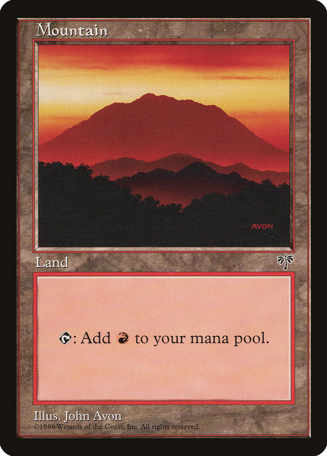 Mountain (Red Signature) [Mirage] Magic: The Gathering