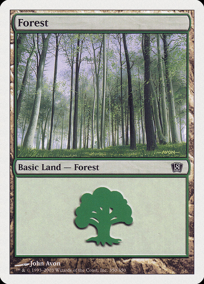 Forest (350) [Eighth Edition] Magic: The Gathering